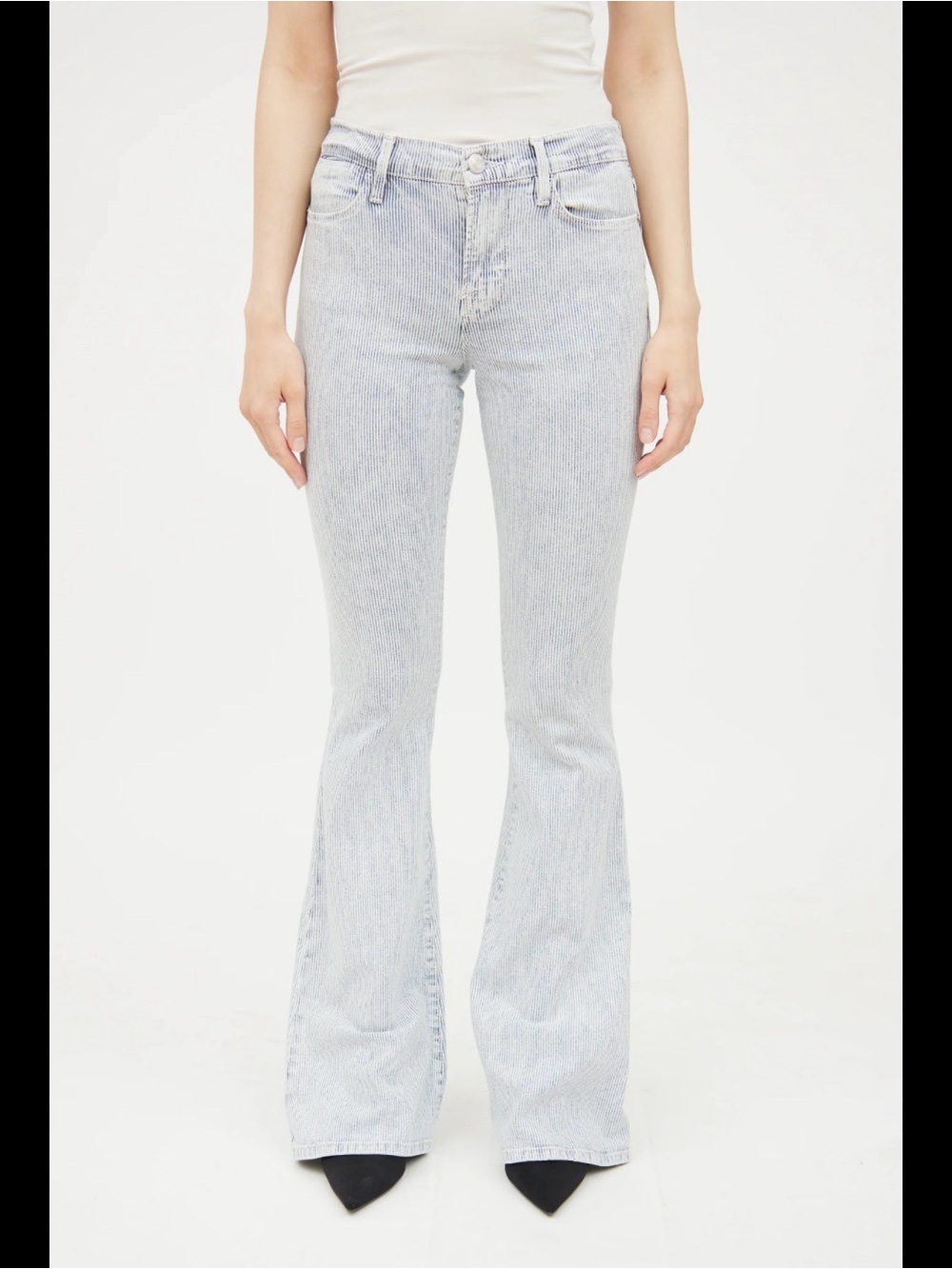 Frame Denim Light Blue High-Rise Flare Jeans - Women